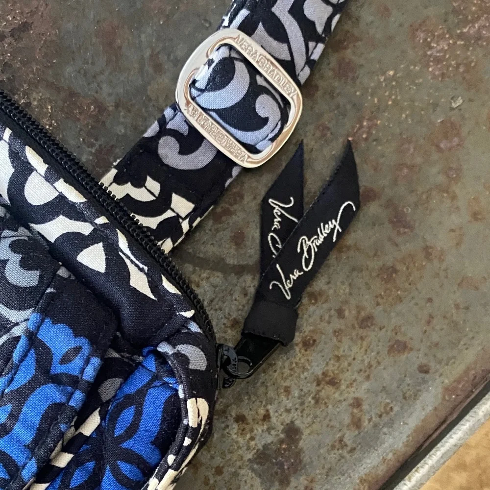 Vera Bradley Canterbury Cobalt Pattern (Retired) Tablet/Laptop Crossbody Bag